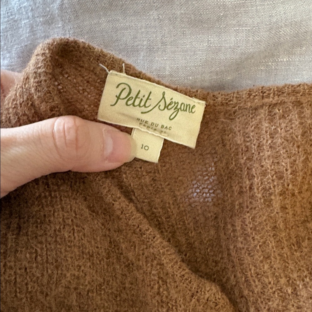 Sezane Gaspard Cardigan Enfant Camel - Size 10Y - Picture 4 of 4